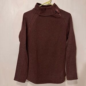 Prana Brown Cowl Neck Sweater
